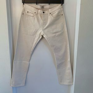 JCREW 484 MENS SLIM JEANS CREAM SIZE 32/30 NWOT